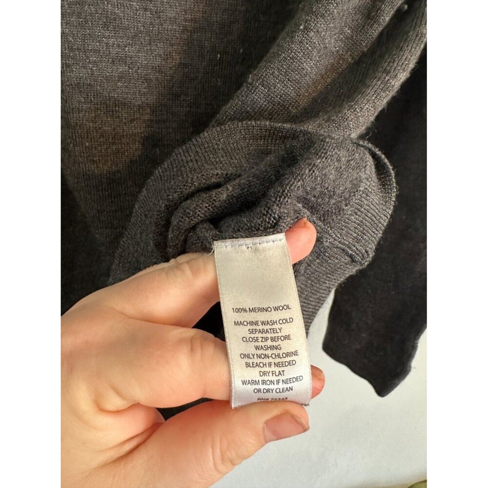 SKYR Merino Wool Quarter Zip Sweater Men’s L Gray Pullover Classic Minimalist - Picture 5 of 8
